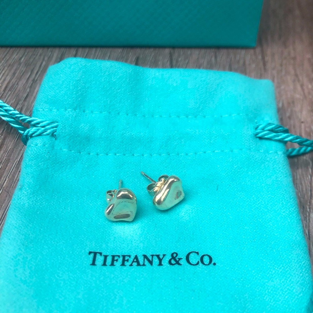 Elsa Peretti Silver Bean Earrings